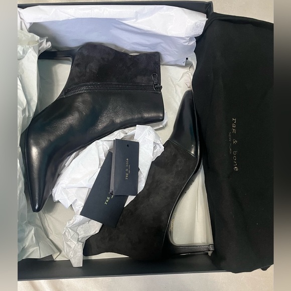 NIB: RAG & BONE Beha Boot/Ankle
Booties, Black, 3" Heel, Size 38.5 / 8.5 US - Picture 4 of 14